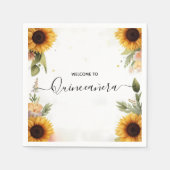 Fun Joy Lily Twin Dual Joint Dubbele Quinceanera Servet (Voorkant)