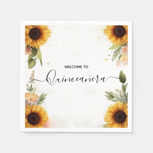 Fun Joy Lily Twin Dual Joint Dubbele Quinceanera Servet (Voorkant)