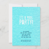 Fun Jump in Pool Party Invitation Kaart (Achterkant)