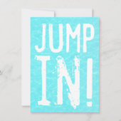 Fun Jump in Pool Party Invitation Kaart (Voorkant)