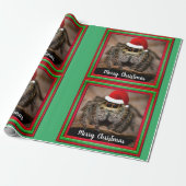 Fun Jumping Spider in Santa Hat Kerstmis Cadeaupapier (Uitgerold)