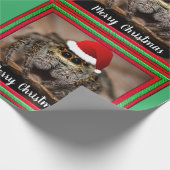 Fun Jumping Spider in Santa Hat Kerstmis Cadeaupapier (Hoek)