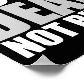 Fun Just Deaf Not Rude ASL Doof bewustzijn horen Poster (Hoek)