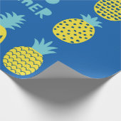 Fun-kaart met ananassen. cadeaupapier (Hoek)