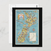 Fun-kaart van Nieuw-Zeeland Briefkaart (Voorkant / Achterkant)
