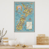 Fun-kaart van Nieuw-Zeeland Poster (Keuken)