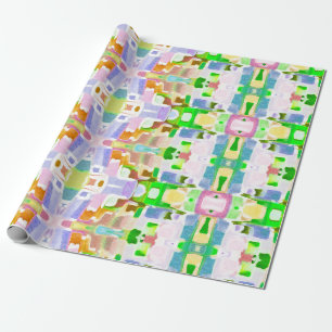 Fun Kaleidoscopische kleuren Cadeaupapier