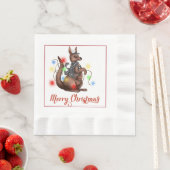 Fun Kangaroo Kerstmis Napkin Servet (Insitu)