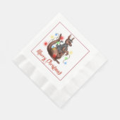 Fun Kangaroo Kerstmis Napkin Servet (Hoek)