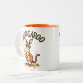 Fun Kangaroo Tweekleurige Koffiemok (Voorkant links)