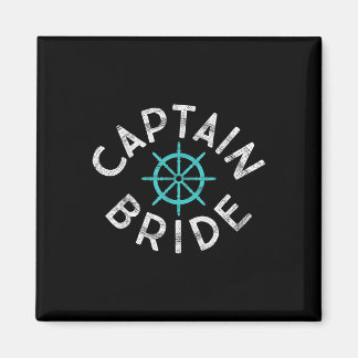 Fun Kapitein Bride Nautical Wedding Matching Groom Magneet