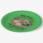 Fun Kawaii Christmas Sushi Platter Papieren Bordje (Gekanteld)
