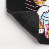 Fun Kawaii Cute Cat Boba Bubble Milk Tea Anime Nek Muismat (Hoek)