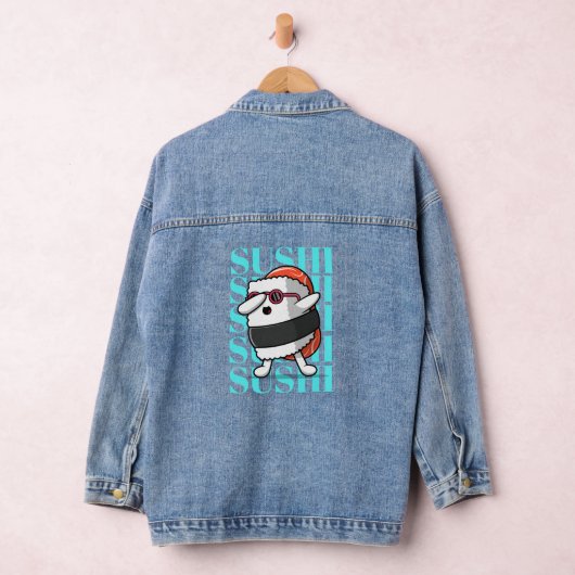 Fun Kawaii Sushi Dab Denim Jacket (Hangar)