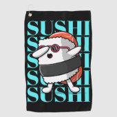 Fun Kawaii Sushi Dab Golfhanddoek (Voorkant)