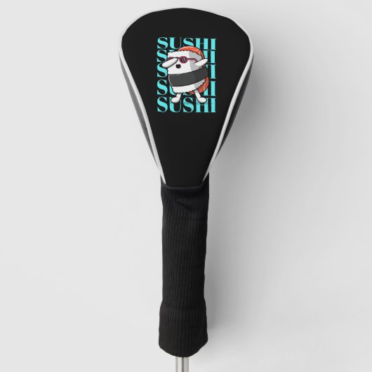 Fun Kawaii Sushi Dab Golfheadcover (Voorkant)
