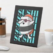 Fun Kawaii Sushi Dab Reclamebord Met Voetstuk (Insitu)