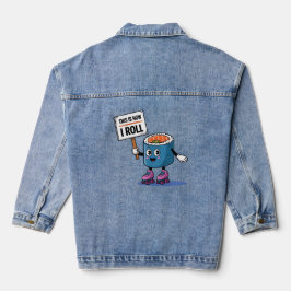 Fun Kawaii Sushi rollen Denim Jacket