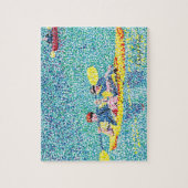 Fun Kayak Scene in Pointillism Puzzle Legpuzzel (Verticaal)