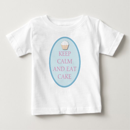 Fun Keep Calm and Eat Cake T Shirt (Voorkant)