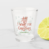 Fun kerst-blaasglas shot glas (Voorkant)