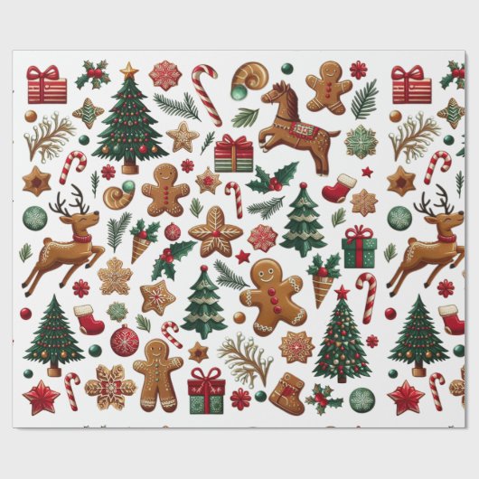 Fun kerst cadeaupapier (Vlak)