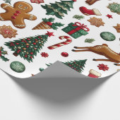 Fun kerst cadeaupapier (Hoek)