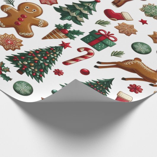 Fun kerst cadeaupapier (Hoek)