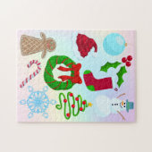 Fun kerst Dingen Puzzle Legpuzzel (Horizontaal)