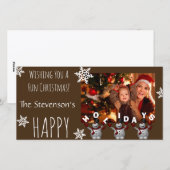 Fun kerst feestdagenkaart (Voorkant / Achterkant)