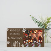 Fun kerst feestdagenkaart (Staand voorkant)