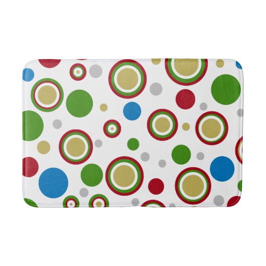 Fun kerst Geometric Red Blauw Badmat (Voorkant)