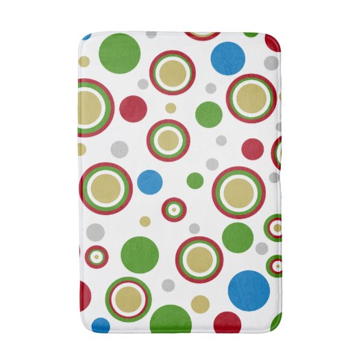 Fun kerst Geometric Red Blauw Badmat (Voorkant Verticaal)