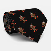 Fun kerst Gingerbrood Man Stropdas (Opgerold)