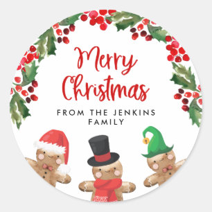 Fun kerst Holly Sticker