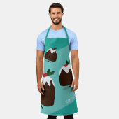 Fun kerst-kerstfeestmaal schort (Gedragen)