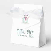 Fun kerst Snowman Bedankdoosjes (Voorkant Zijde)