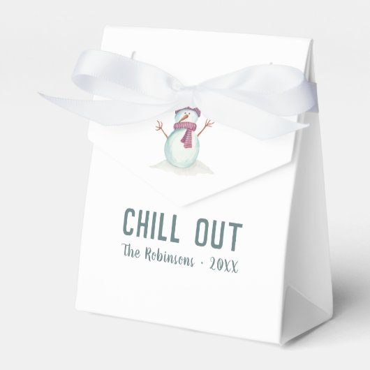 Fun kerst Snowman Bedankdoosjes (Voorkant Zijde)