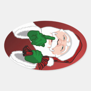 Fun Kerst stickers Cute Santa Clause Stickers