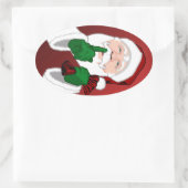 Fun Kerst stickers Cute Santa Clause Stickers (Tas)