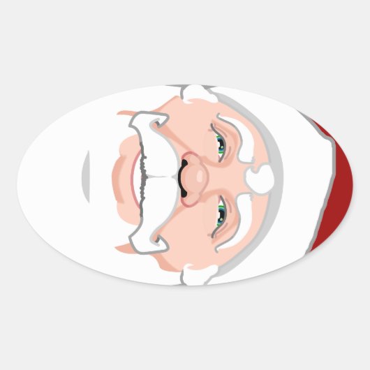 Fun Kerst stickers Cute Santa Clause Stickers (Voorkant)
