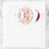 Fun Kerst stickers Cute Santa Clause Stickers (Tas)