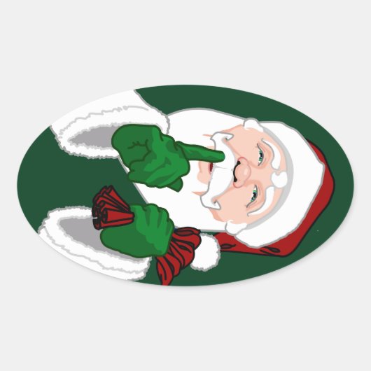 Fun Kerst stickers Cute Santa Clause Stickers (Voorkant)