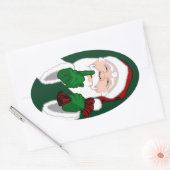 Fun Kerst stickers Cute Santa Clause Stickers (Envelop)