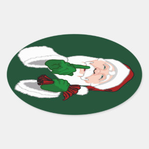 Fun Kerst stickers Cute Santa Clause Stickers