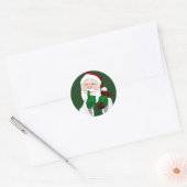 Fun Kerst stickers Cute Santa Clause Stickers (Envelop)