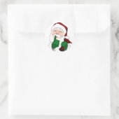 Fun Kerst stickers Cute Santa Clause Stickers (Tas)