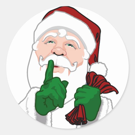 Fun Kerst stickers Cute Santa Clause Stickers (Voorkant)