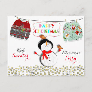 Fun kerst Ugly Sweater Thleent Festive Party Kaart