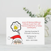 Fun kerst-uitnodiging kaart (Staand voorkant)